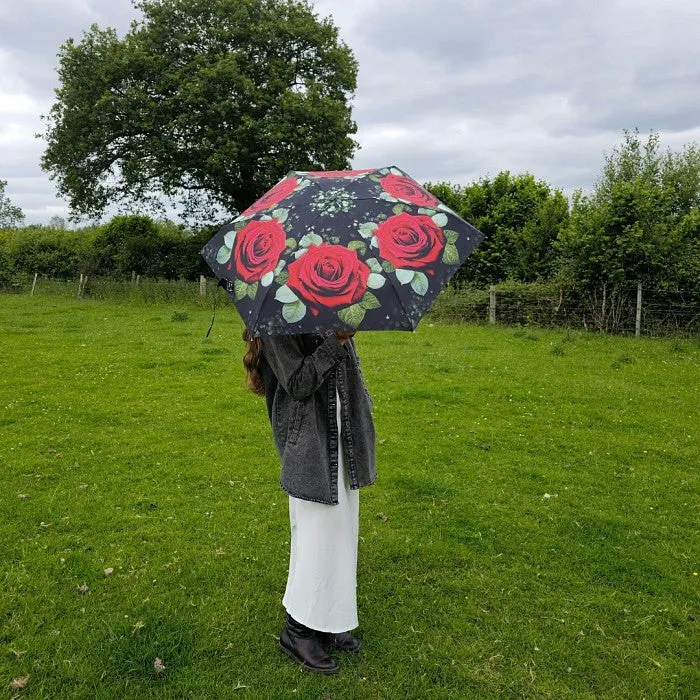 Fulton Tiny Compact Folding Umbrella - Huge Rose | Pocket Size 15cm | Just 160g