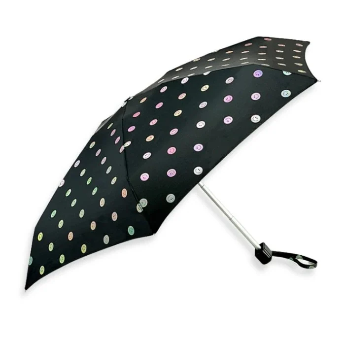 Fulton Tiny Compact Folding Umbrella - Smiley Spot | Pocket Size 15cm | Just 160g