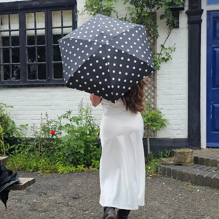 Fulton Tiny Compact Folding Umbrella - Smiley Spot | Pocket Size 15cm | Just 160g