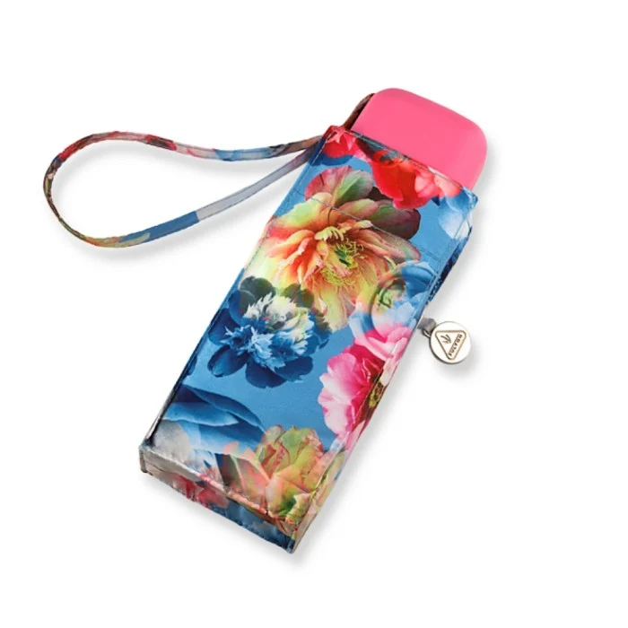 Fulton Tiny Compact Folding Umbrella - Pretty Peony | Pocket Size 15cm | Just 160g