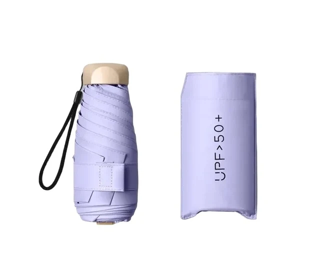 UW UPF 50+ Compact Flat Travel Umbrella | Sun & Rain Protection | 93cm Canopy | Just 173g