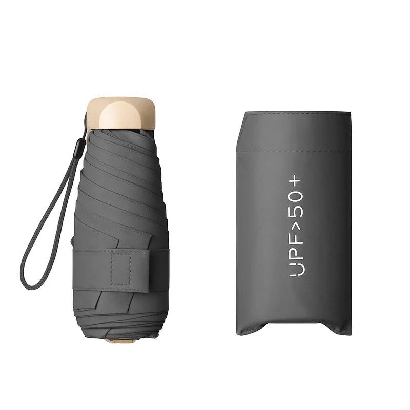UW UPF 50+ Compact Flat Travel Umbrella | Sun & Rain Protection | 93cm Canopy | Just 173g