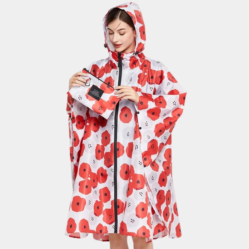 Poncho Pluie Coquelicot Femme