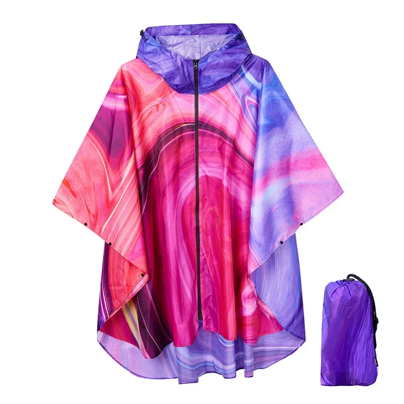 Poncho Pluie Violet & Rose
