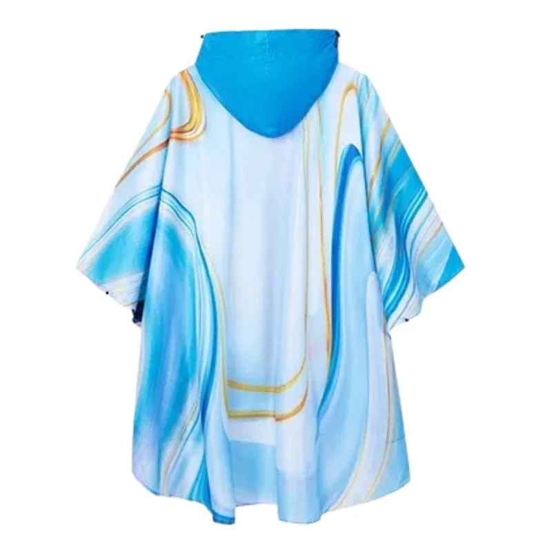 Poncho Pluie Femme Bleu & Doré
