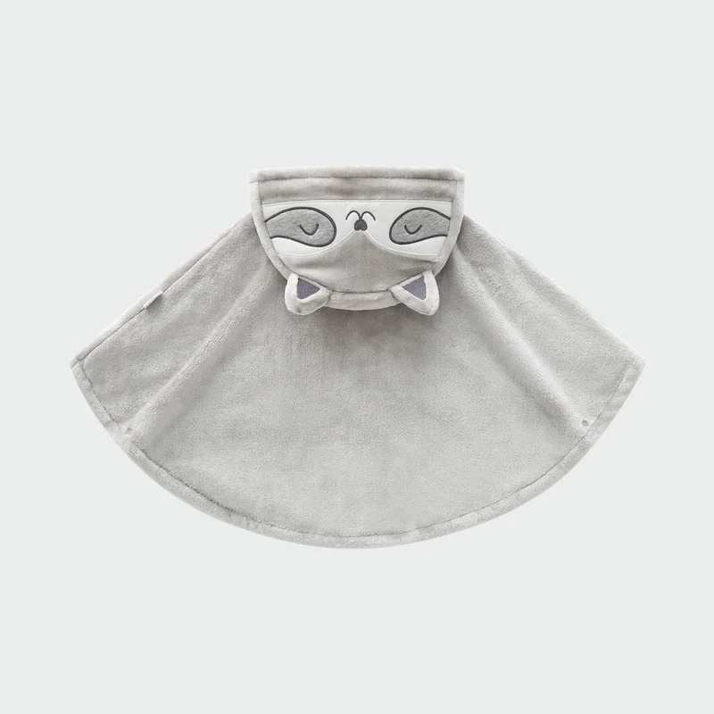 Poncho Enfant Chat Gris