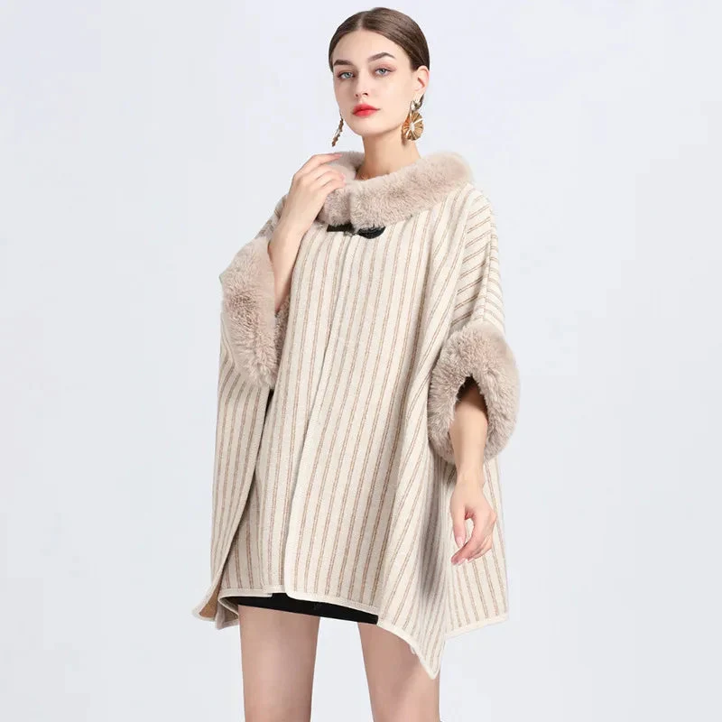 Poncho Femme en Fourrure
