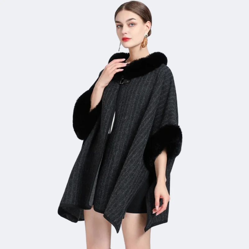 Poncho Femme en Fourrure