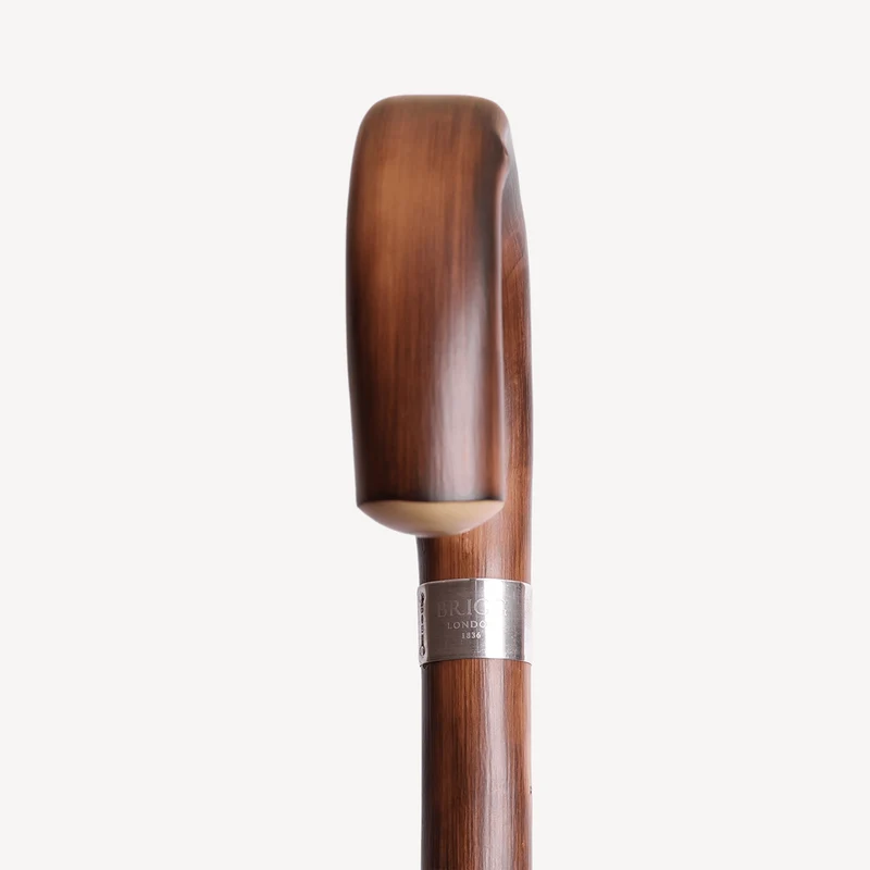 Parapluie pour homme en châtaignier poli - Noir