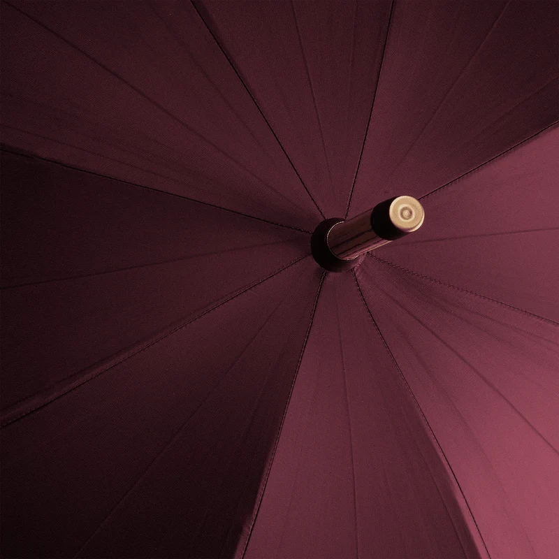 Parapluie pour homme en châtaignier poli - Bordeaux