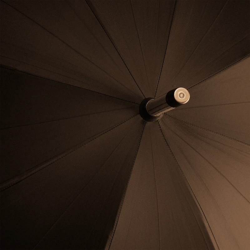 Parapluie pour homme en châtaignier poli - Marron