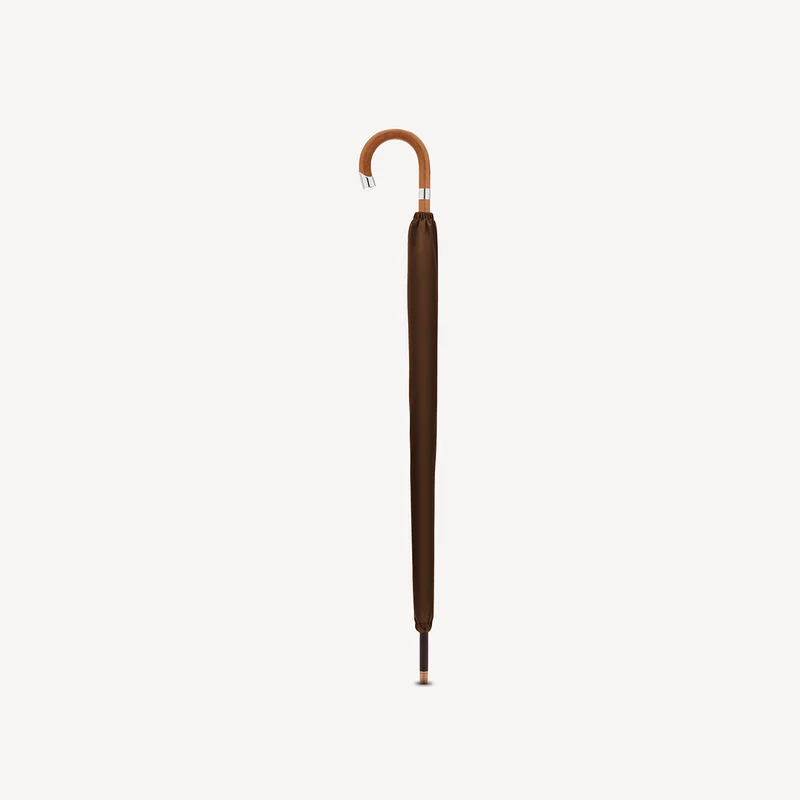 Parapluie Prince de Galles Malacca pour homme - Marron (Argent)