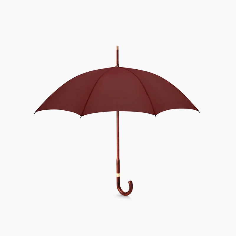 Parapluie rayé pour homme - Bordeaux