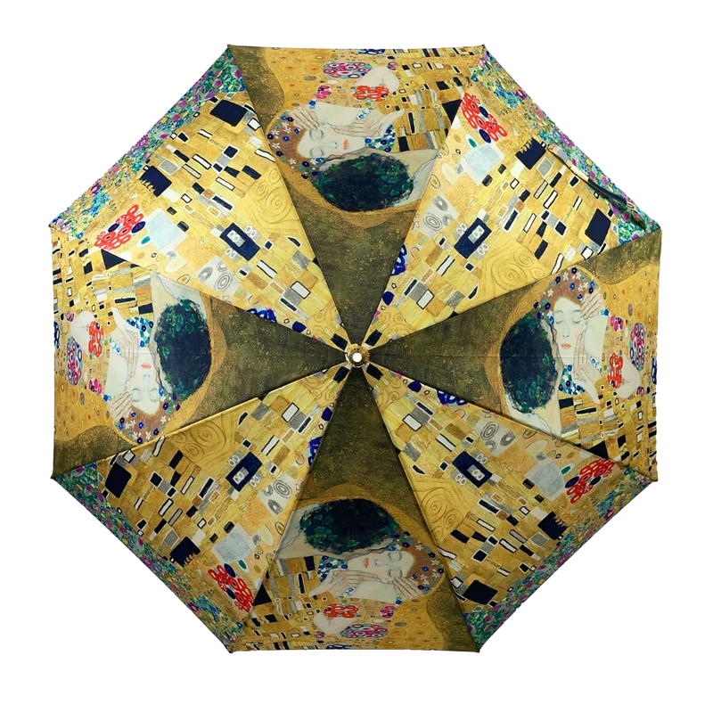 StormKing Auto Folding Artist Umbrella - Klimt The Kiss | Auto Open & Close | Gift Boxed | 103cm