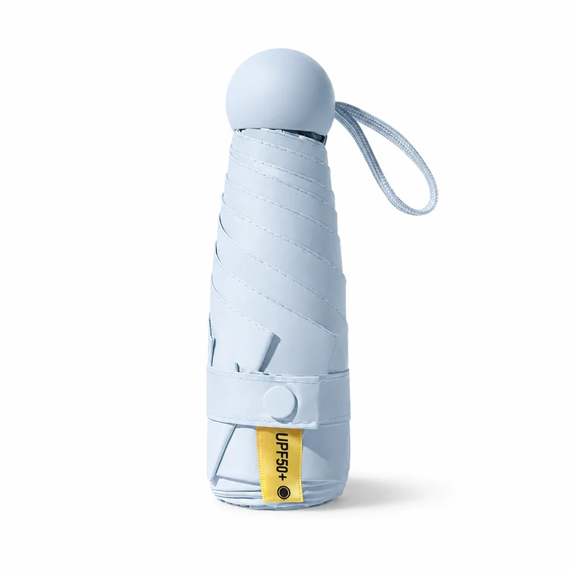 UW UPF 50+ Compact Travel Umbrella | Sun & Rain Protection | 93cm Canopy | Pocket Size 17cm | 225g