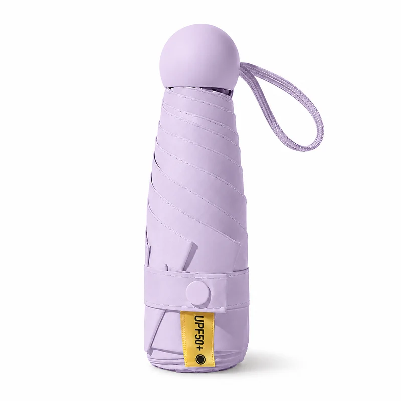 UW UPF 50+ Compact Travel Umbrella | Sun & Rain Protection | 93cm Canopy | Pocket Size 17cm | 225g