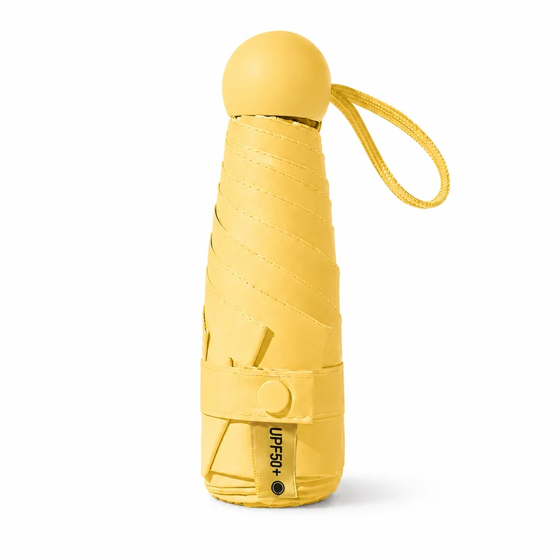 UW UPF 50+ Compact Travel Umbrella | Sun & Rain Protection | 93cm Canopy | Pocket Size 17cm | 225g