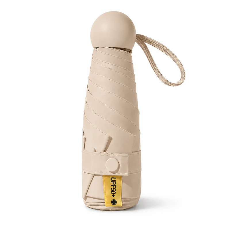 UW UPF 50+ Compact Travel Umbrella | Sun & Rain Protection | 93cm Canopy | Pocket Size 17cm | 225g
