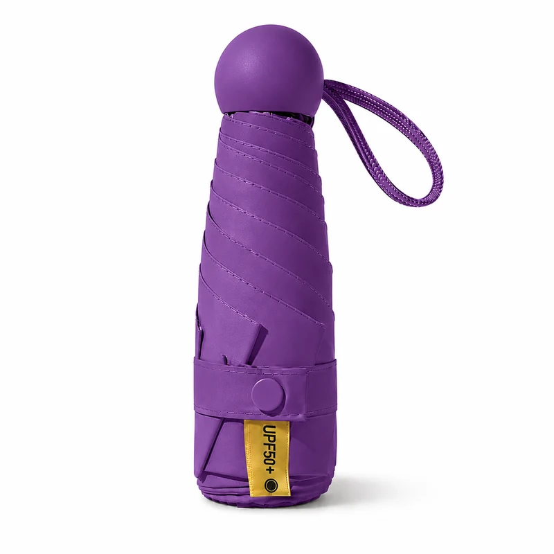 UW UPF 50+ Compact Travel Umbrella | Sun & Rain Protection | 93cm Canopy | Pocket Size 17cm | 225g