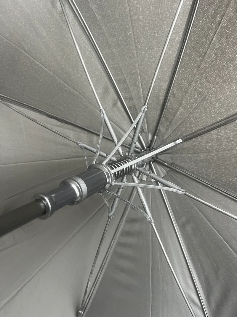Classic Malacca Auto Wood Hook Walking Umbrella - Black | Fibreglass Ribs | 108cm Canopy | Sleeve