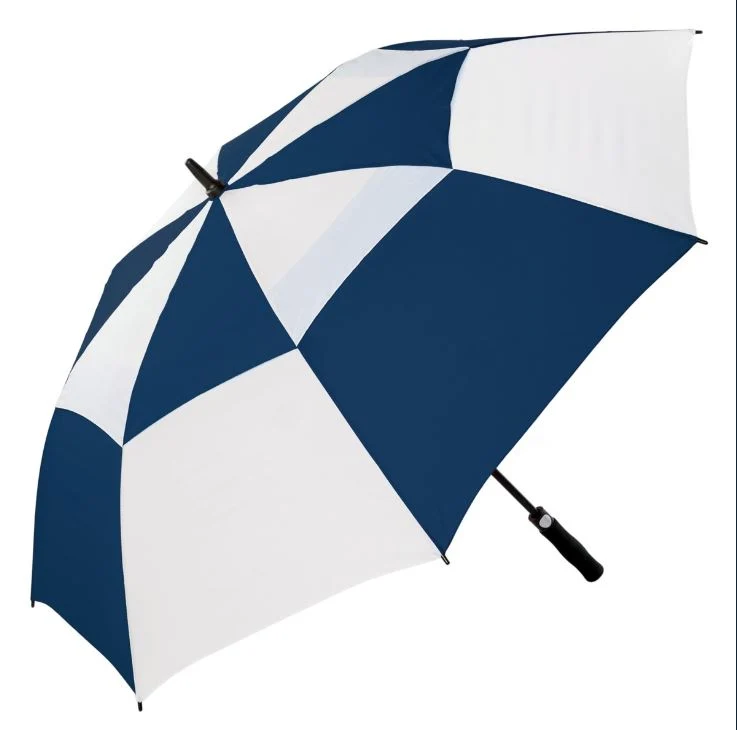 Supervent Fibreglass Auto Vented Windproof Golf Umbrella - Two Tone | 136cm Canopy