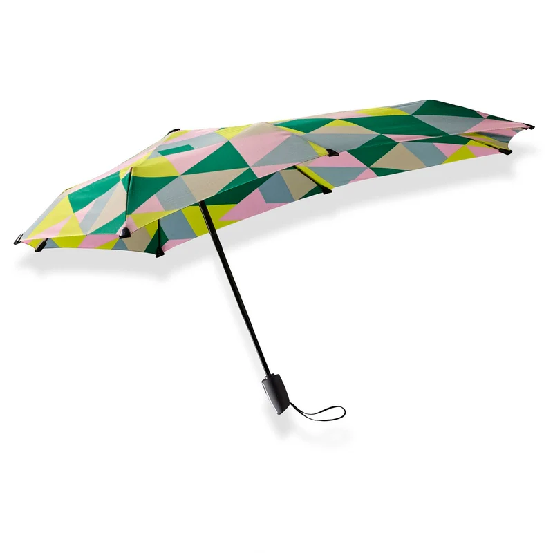 Senz AOC Auto Folding Storm Umbrella - Pastel Blocks | UPF 50+ UV | Windproof to 80km/h