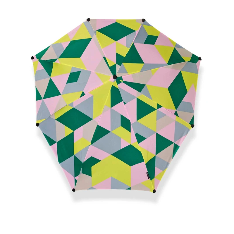 Senz AOC Auto Folding Storm Umbrella - Pastel Blocks | UPF 50+ UV | Windproof to 80km/h