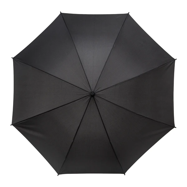 The Zeta Pro Auto Large Walking Umbrella - Black | Full Fibreglass | Windproof | 120cm Canopy