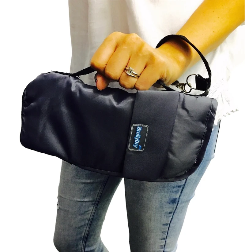 BrollyDry Folding Umbrella Case | Water-Absorbing | Microfibre Lined | Lanyard Hook | New Colours