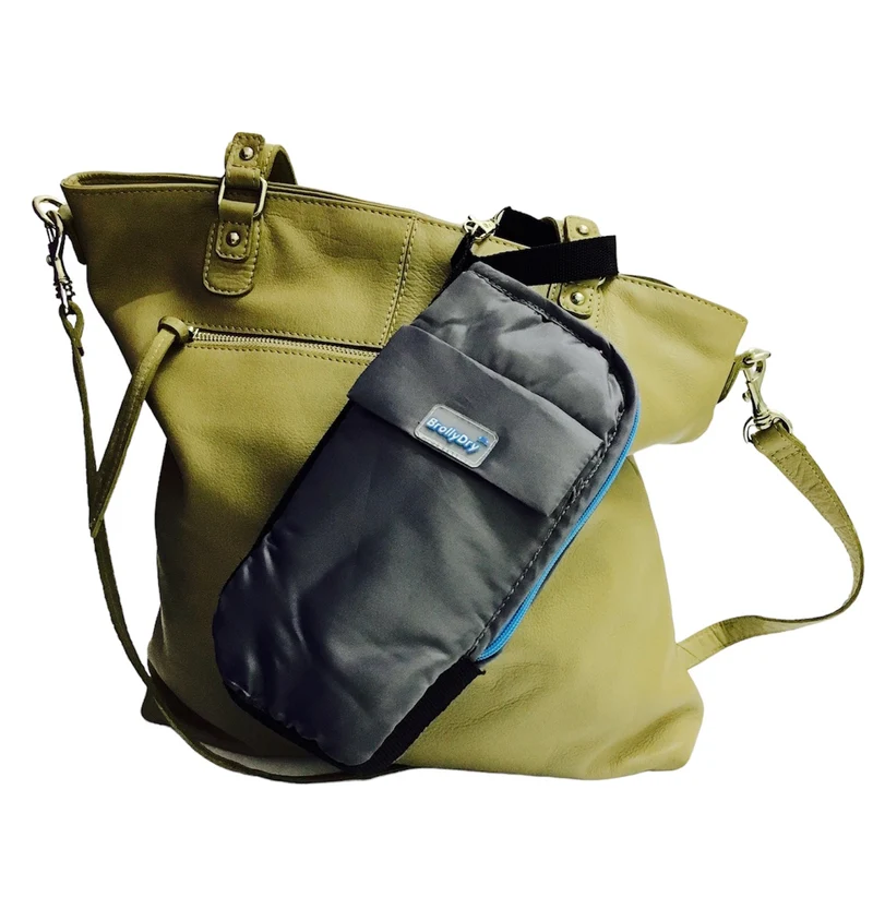 BrollyDry Folding Umbrella Case | Water-Absorbing | Microfibre Lined | Lanyard Hook | New Colours