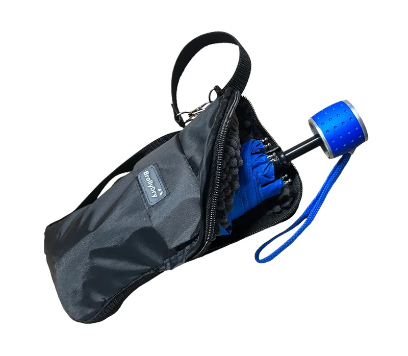 BrollyDry Folding Umbrella Case | Water-Absorbing | Microfibre Lined | Lanyard Hook | New Colours