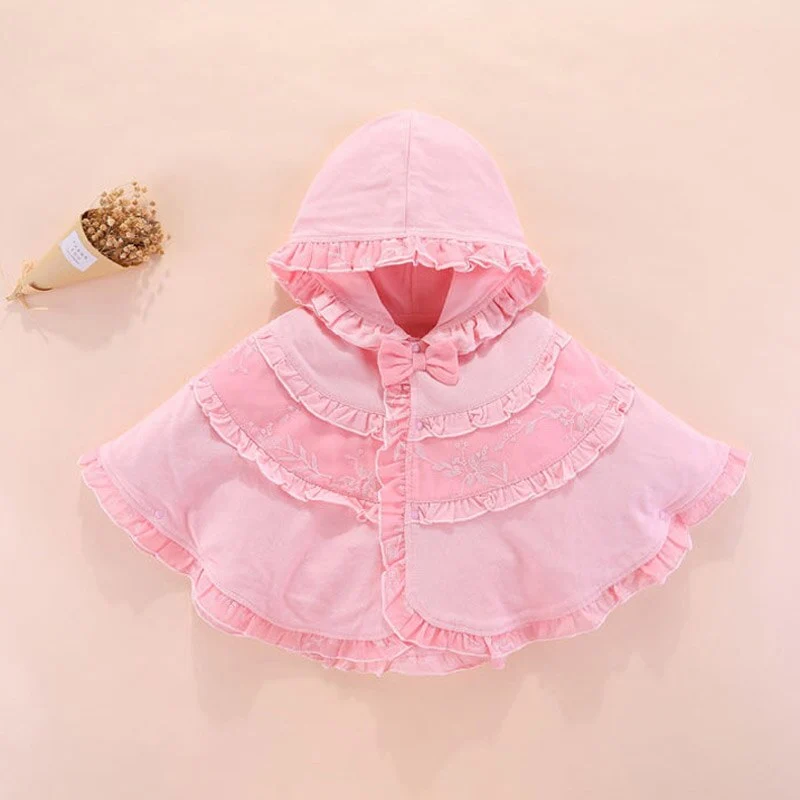 Poncho Rose Fillette