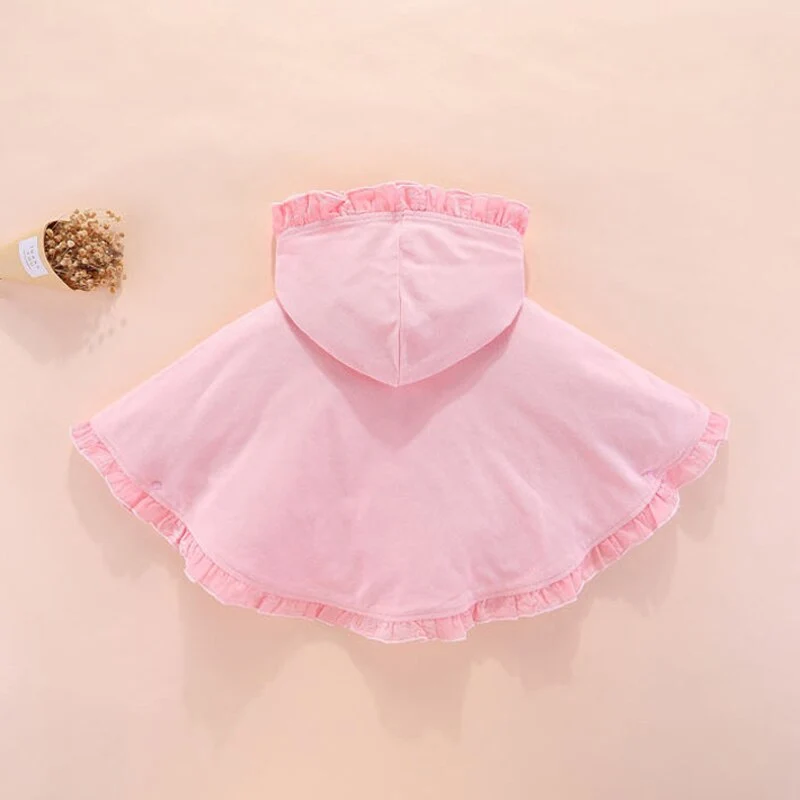 Poncho Rose Fillette