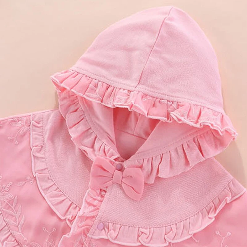 Poncho Rose Fillette