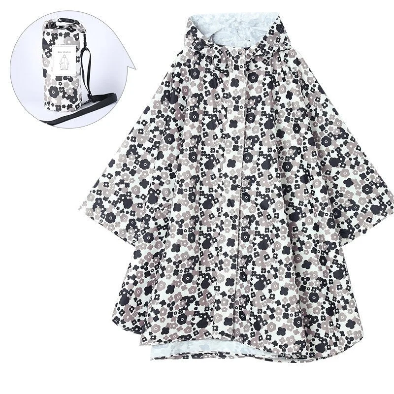 Poncho Pluie Femme Fleur