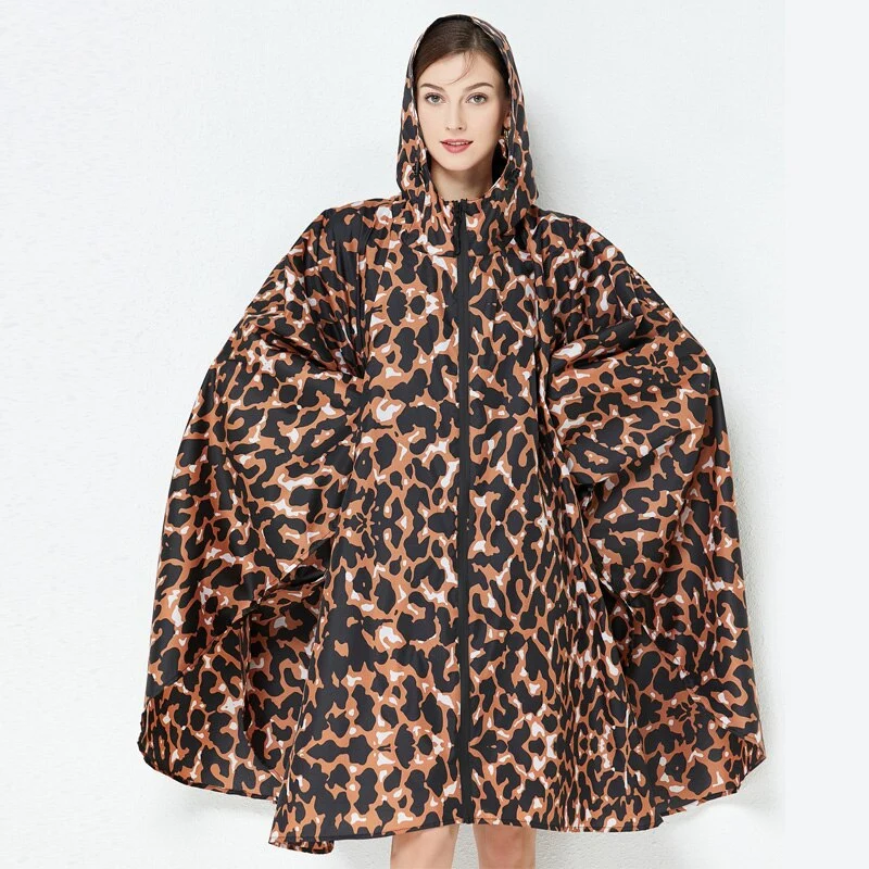 Poncho Pluie Léopard Femme