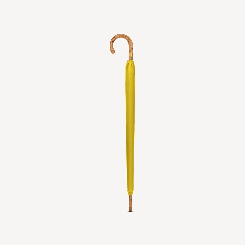 Parapluie en noyer pour homme - Jaune