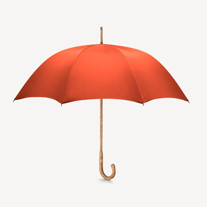 Parapluie en noyer pour homme - Orange