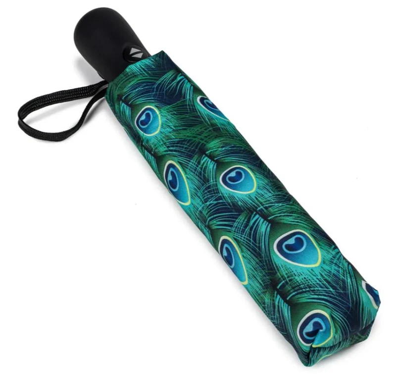 StormKing Auto Folding Nature Umbrella - Peacock | Auto Open & Close | Gift Boxed | 103cm