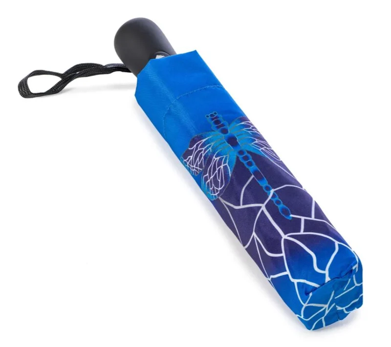 StormKing Auto Folding Nature Umbrella - Stained Glass Dragonfly | Auto Open & Close | Gift Boxed | 103cm