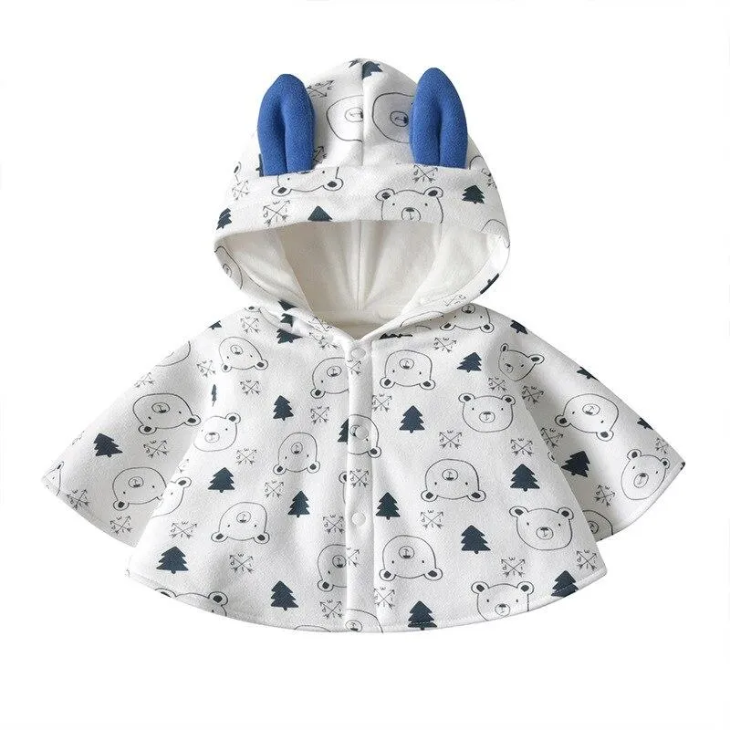 Poncho Garçon Blanc