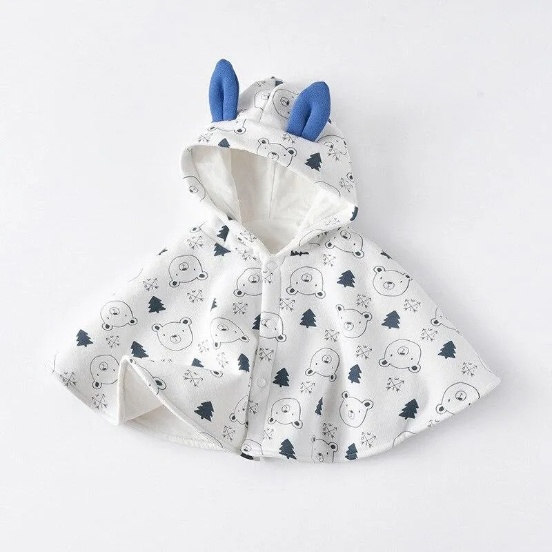 Poncho Garçon Blanc