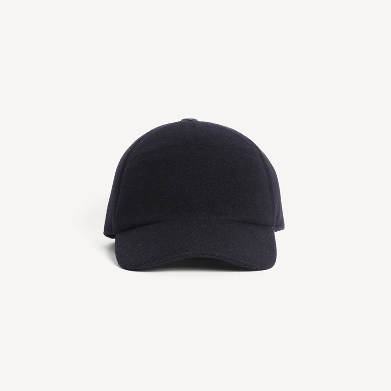 Casquette de baseball en cachemire - Noire