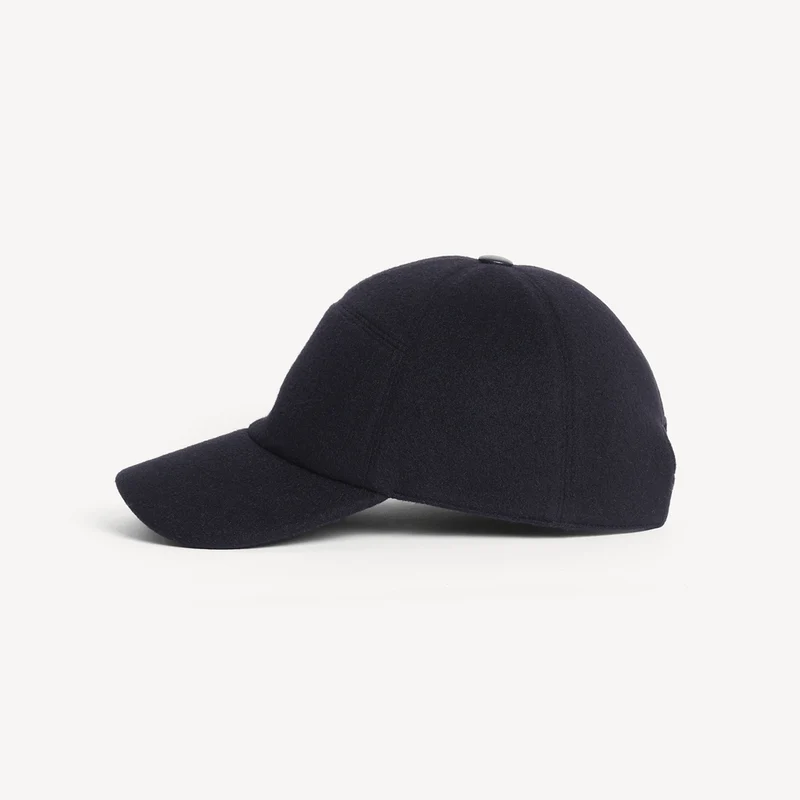 Casquette de baseball en cachemire - Noire