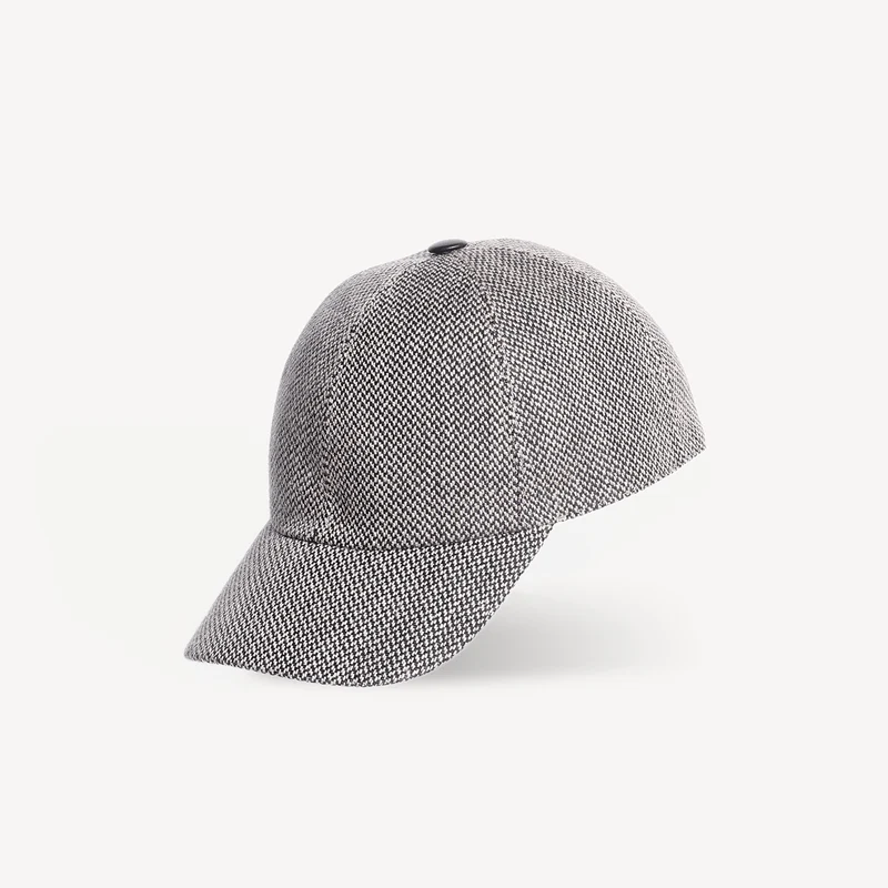 Casquette de baseball en toile - Noir et blanc
