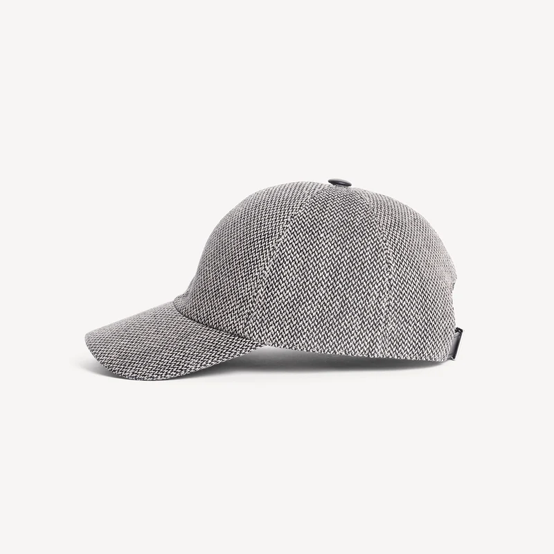 Casquette de baseball en toile - Noir et blanc