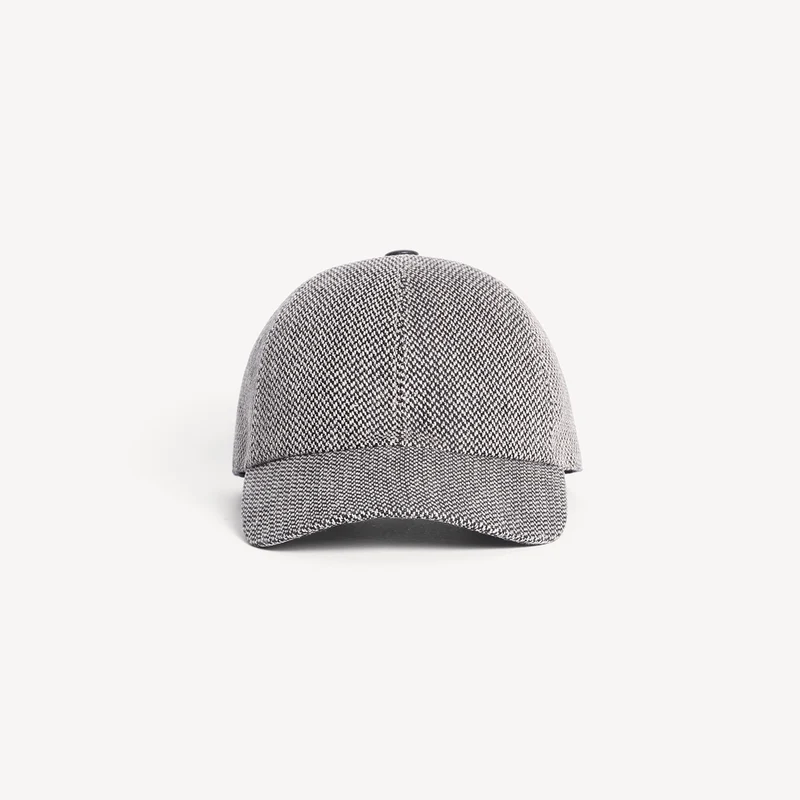 Casquette de baseball en toile - Noir et blanc