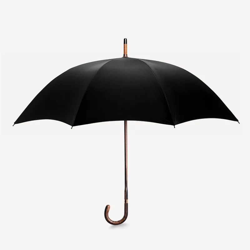 Parapluie ébène clair et foncé - Noir
