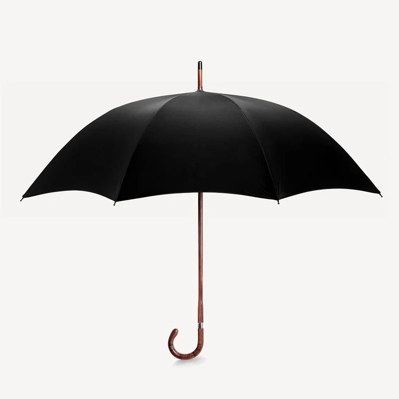 Parapluie en bois de rose - Noir