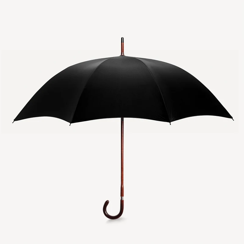 Parapluie en bois de serpent - Noir